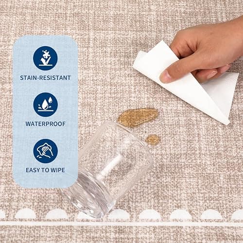 GarveeHome Scalloped Bow Rug for Living Room, Solid Camel Rug for Dorm, Washable Runner Rugs 2x6 Soft Low Pile Non Slip Scalloped Rugs for Nursery Bedroom Decor Hallway Entryway Playroom thumbnail 5
