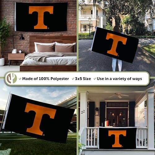 Desert Cactus University of Tennessee UT Flag - 3 x 5 Feet Volunteers Banner, Indoor/Outdoor Durable Fabric, 100% Polyester Design (Design Z) thumbnail 3