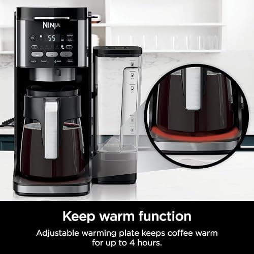 Ninja DualBrew Pro Hot & Iced Coffee Drip Coffee Maker (Renewed) | Compatible with K-Cup Pods | 3 Brew Styles (Classic, Rich, & Iced) | 70oz Removable Reservoir & Dishwasher Safe | Black | 14-Cup thumbnail 4
