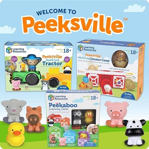 Learning Resources Peekaboo Learning Farm - Farm Animals for Toddlers, Educational Fine Motor Montessori Sets, Toddler Animal Toys, Counting, Sorting & Matching Barn Animal Toy, Little Animal Figures thumbnail 7