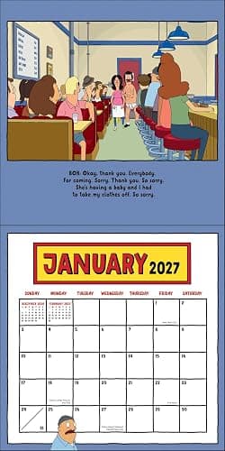Bob's Burgers 2027 Wall Calendar (Includes Stickers) thumbnail 3