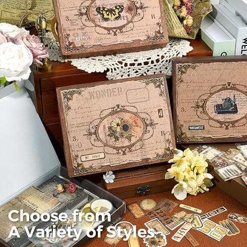 Funto Scrapbooking Kit, The Love Poems Series- Retro Merchandise, Perfect for Bullet Scrapbooking Materials, Planner DIY Craft Collage thumbnail 7