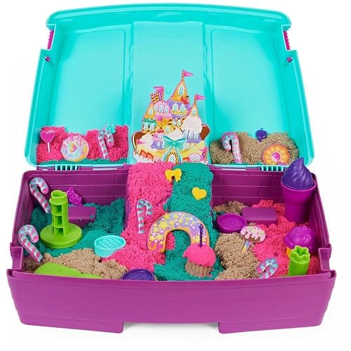 Sandyland with 2lbs of Kinetic Sand, Portable Playset with 15+ Tools, Made with Natural Sand, Includes Scented and Colored Kinetic Sand, Play Sand Sensory Toys for Kids Aged 3 and Up thumbnail 2