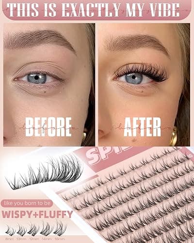 Spider Lash Clusters Wispy Fluffy Eyelash Clusters Natural Cluster Eyelash Extensions Breeze Individual Lashes Clusters Clear Band Cluster Lashes Pestañas Postizas Naturales by TNFVLONEINS thumbnail 3