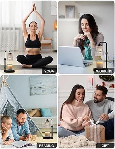 GODONLIF Candle Warmer Lamp with Timer Dimmable, Birthday Gifts for Women Mom, House Warming Gifts New Home Decor, Wax Melt Warmer for Jar Candles with 2 Bulbs thumbnail 8