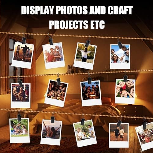 Light Clips Hanging Hooks Clip: 50 Pack Outdoor Hanging Lights Clips - Heavy Duty Metal Camper Awning String Party Light Hook for Canopy Tent Tapestry Clamps thumbnail 6