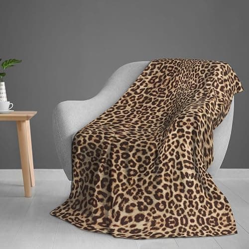 AMORVITA Cheetah Print Blanket Throw for Couch Bed Sofa Living Room, Leopard Print Blanket Flannel Fleece Soft Cozy Lightweight Breathable Durable Home Decor, Gifts for Women Girls 50 x 60 Inches - Image 1