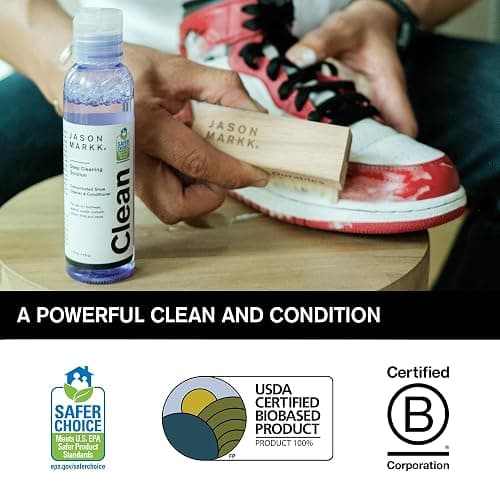 Jason Markk Deep Cleaning Solution, Shoe Cleaner, Cleans & Conditions, Sneaker Care, Ideal for Footwear, Safe for Leather, Suede, Nubuck, Cotton, Knits, 8oz thumbnail 3