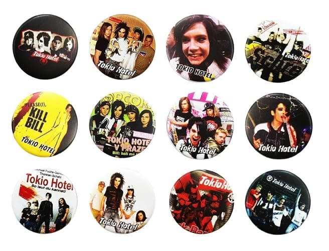 The Bigger Vivider 1.75" Lot 12 Awesome Pin Button Badge Tokio Hotel brooch #1 - Image 1