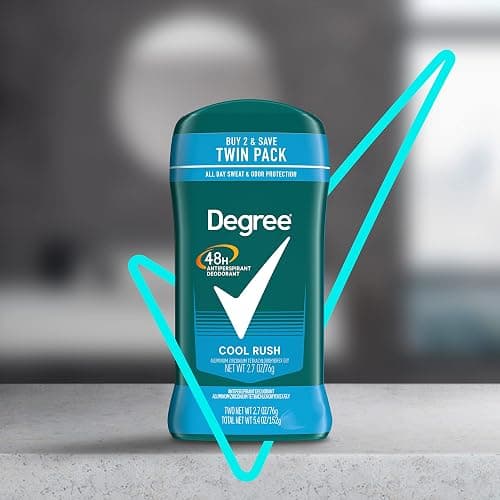 Degree Men Original Antiperspirant Deodorant Cool Rush Twin Pack 48-Hour Sweat & Odor Protection Antiperspirant For Men 2.7 oz thumbnail 6