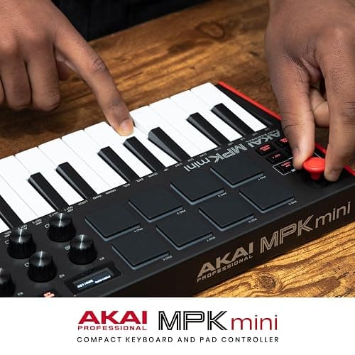Akai Professional MPK Mini MK3-25 Key USB MIDI Keyboard Controller With 8 Backlit Drum Pads, 8 Knobs, Music Production Software and Native Instruments Sound Package (NKS Integration) thumbnail 13