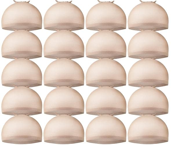 Teenitor Wig Cap, Nylon Wig Caps, 20Pcs Stocking Wig Caps for Women Nude - Image 1