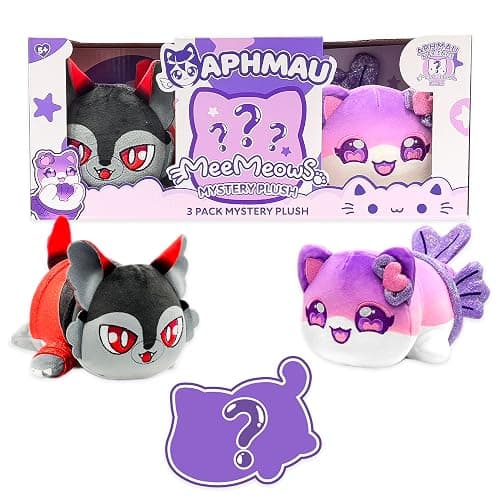 Aphmau 6” MeeMeow Plush 3-Pack, Friends Surprise Box That Includes 2 Friends + 1 Exclusive Mystery, Official Merch - Image 1