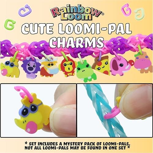 Rainbow Loom® Loomi-Pals™ MEGA Set, Features 60 Cute Assorted LP Charms, The New RL2.0, Happy Looms, Hooks, Alpha & Pony Beads, 5600 Colorful Bands All in a Carrying Case for Boys and Girls 7+ thumbnail 9
