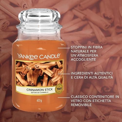 Yankee Candle Candela profumata in giara grande | Bastoncino di cannella | Durata Fino a 150 Ore | regalo perfetto per le donn thumbnail 6