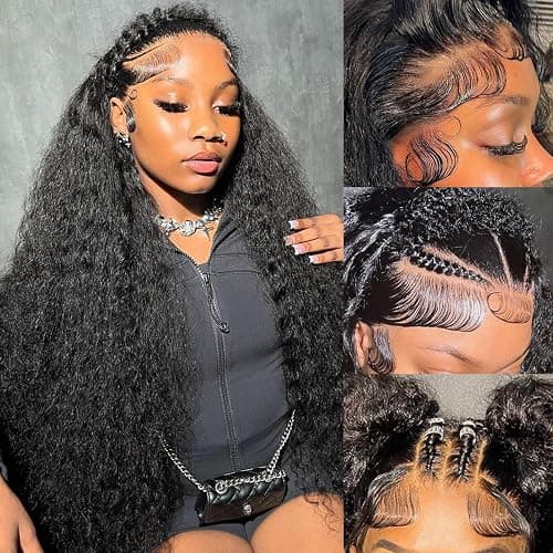 Simeider 30 Inch Deep Wave Lace Front Wigs Human Hair 13x6 HD Lace Front Wigs Pre Plucked Brazilian Curly Human Hair Wig 200 Density Glueless Frontal Wigs For Black Women - Image 1