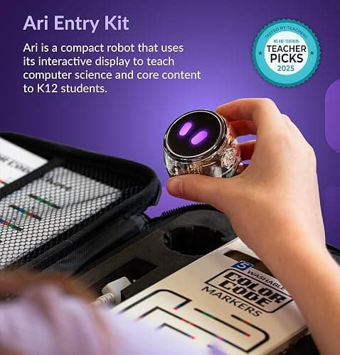 Ozobot Ari Entry Kit | Interactive Learning Robot with Touch Screen, ToF Sensor, Accelerometer, Gyroscope, and AI Integration | Hands-On STEM Education for Classrooms and Homeschool thumbnail 2