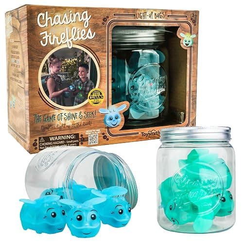 Toysmith Chasing Fireflies Kids Game - The Game of Shine & Seek - Interactive Games for Kids - Indoor & Outdoor Game - for Ages 3+, Blue,Green - Image 1