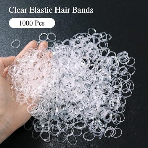Sularpek Hair Bands - 1000 Pcs Clear Elastic Mini Hair Rubber Bands for Kids, Braids, Wedding Hairstyle thumbnail 3