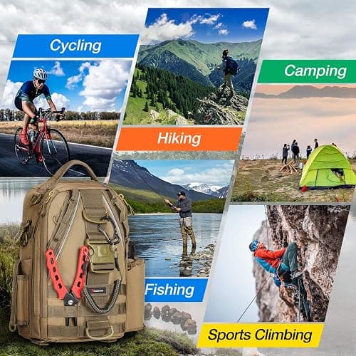 Piscifun Fishing Backpack with Rod Holder, Lightweight Sling Bag Storge Gear and Equipment thumbnail 7