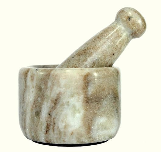 KLEO 2.5” Natural Stone Mortar and Pestle Set – Heavy Duty Spice & Herb Grinder, Guacamole Masher,Non-Porous, Odor Resistant – Garlic Crusher, Seed Grinder, Kitchen Tools thumbnail 5