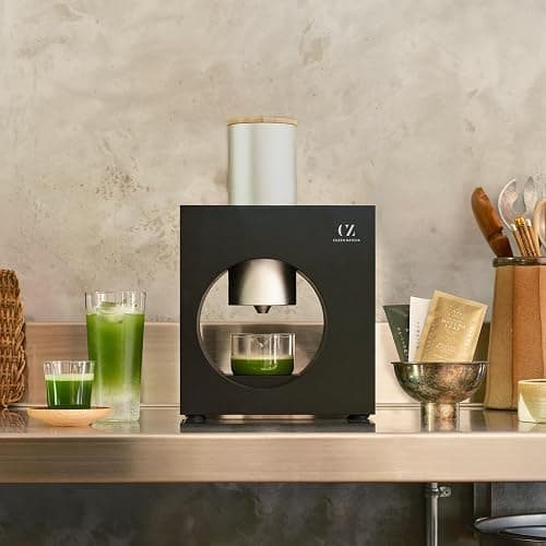 Matcha Maker Starter Kit/Sumi Black - an innovative at-home Matcha Machine that produces freshly ground matcha from organic Japanese tea leaves (Black) - Image 1