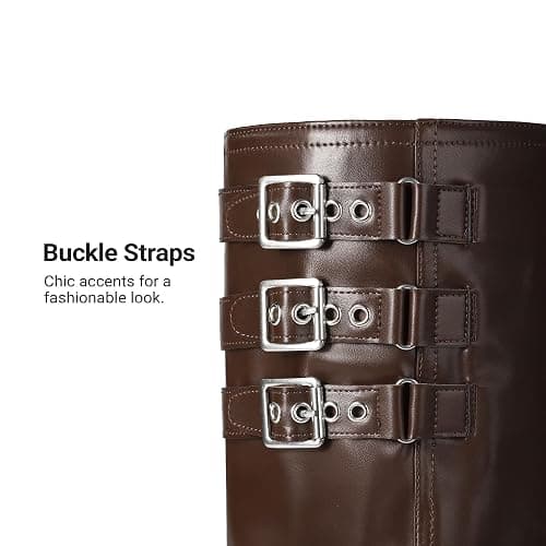 DREAM PAIRS Fold-over Knee High Fashion Boots for Women | Adjustable Buckle,Low Chunky Heel,Comfort Slouchy Boots,Festival Party Going Out Looks,Long Tall Fashion Casual Boots thumbnail 6