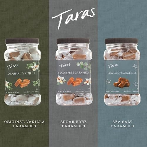 Taras Gourmet Sea Salt Caramels | All Natural Candy | Creamy & Individually Wrapped with Real Butter (20 oz) thumbnail 6