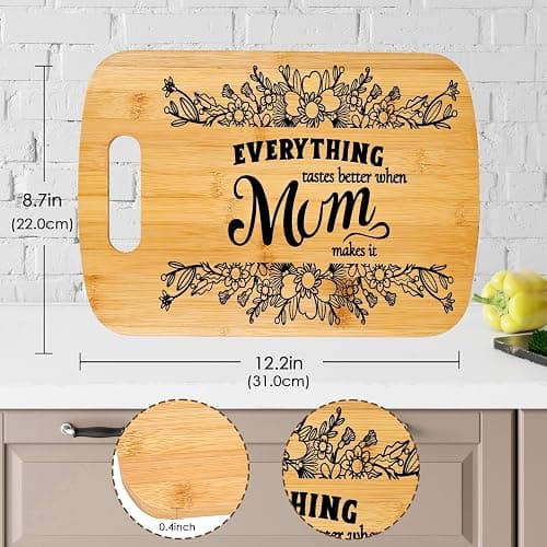Mum Gifts, Mum Birthday Gifts, Bamboo Cutting Board, Gifts for Mum on her Birthday, Mothers Day Gifts for Mum from Son/Daughter, Gift Ideas for Mum, Best Mum Gifts Idea thumbnail 3