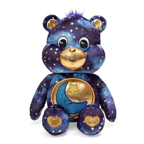 Basic Fun Care Bears Bedtime Bear Collectors Edition 35cm Medium Plush | Collectible Cute Plush Toy with Light-Up Belly, Cuddly Toys for Children, Cute Teddies Suitable for Girls and Boys Ages 4+ thumbnail 3