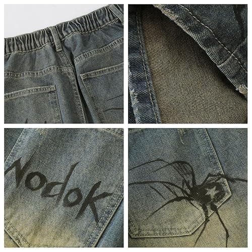EMMIOL Women Jorts Baggy Jeans Shorts Mid-Low Waisted Denim Y2K Hip-Hop Shorts Summer Hot Short Pants Streetwear thumbnail 7