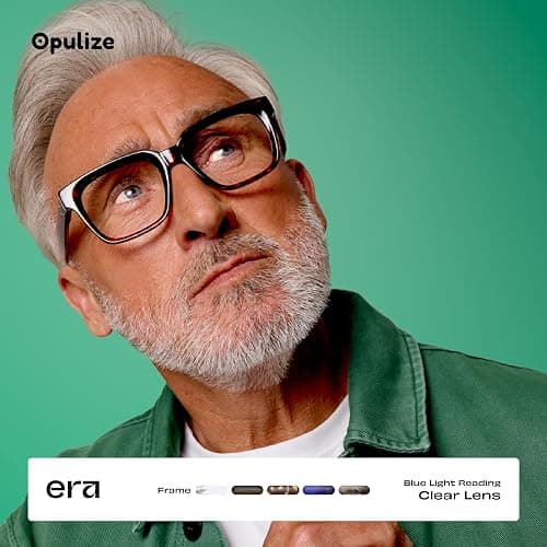 OPULIZE ERA - Lunette anti lumiere bleue femme & homme - Lunettes Ecran/Gaming - Cadre Surdimensionné thumbnail 3