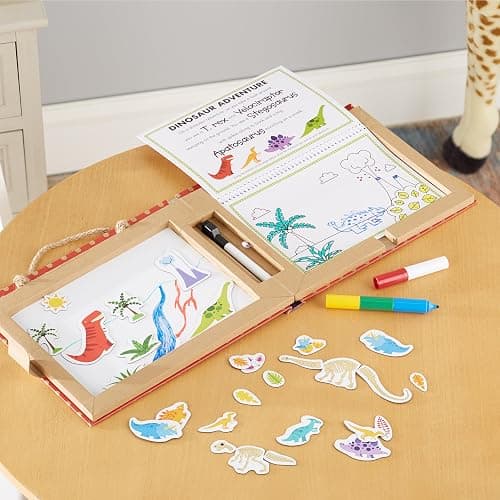 Melissa & Doug Natural Play: Play, Draw, Create Dinosaurs Drawing Activity Set & Magnet Kit - Reusable Mess-Free Travel Activity - Dinosaurs thumbnail 9