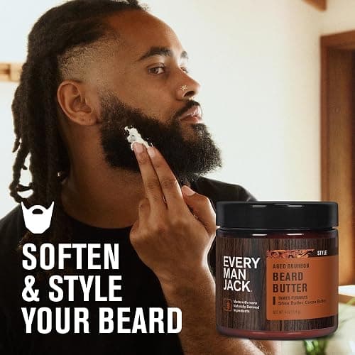 Every Man Jack Beard Butter- Aged Bourbon Fragrance - Hydrates and Styles Dry, Unruly Beards While Relieving Itch - Naturally Derived with Shea Butter and Coconut Oil - 4-ounce (2 Pack) thumbnail 2