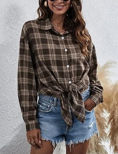 Lumister Oversized Flannel Shirt Plaid Buffalo Shirt thumbnail 4
