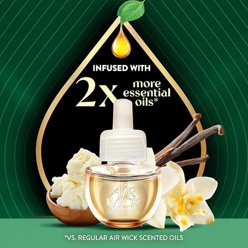Air Wick Vibrant Plug-In Scented Oil Refills, 4 Count, Sweet Vanilla & Shea Butter, Air Freshener, Essential Oils thumbnail 4