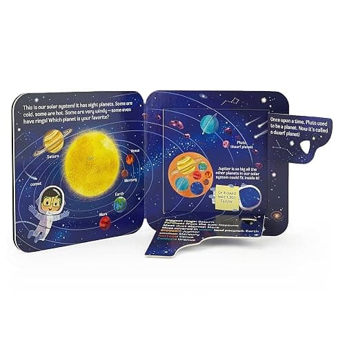 Peek-a-Flap Space Children's Lift-a-Flap Board Book - Planets, Solar System, Outer Space, Rockets & More thumbnail 6
