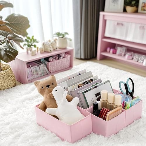 Criusia Drawer Organizer Clothes, 10 Pack Dresser Organizer for Baby Clothes, Underwear, Sock- Foldable Closet Organization and Storage Dividers Bins for Nursery, Bedroom (Pink) thumbnail 9