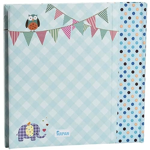 Arpan Large Baby Boy Blue Memo Slip in Photo Album 200 6x4'' Photos Elephant Kids thumbnail 5