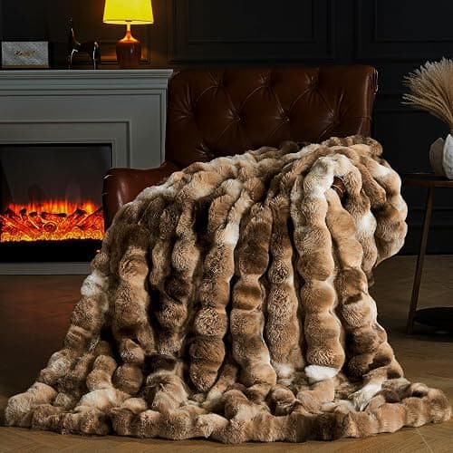 YBIKE Couverture Plaid, Plaid Fausse Fourrure Doux Et Pelucheux 150x130cm, Plaid Polaire Décoratif Réversible Chaud Et Luxueux pour Lit, Canapé, Fauteuils (Tie-Dye 1) - Image 1