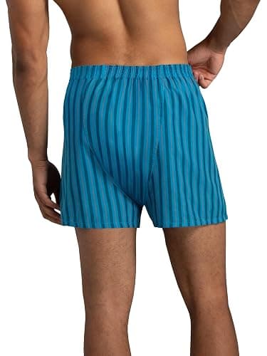 Fruit of the Loom Men's Tag Free Woven Boxer Shorts, Relaxed Fit, Moisture Wicking, Assorted Color Multipacks thumbnail 4