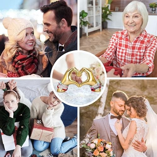 DOVDOV Heart Hand Sculpture, Gold Shelf Decoration Aesthetics for Room Bookshelf Coffee Table Dining Table Centerpiece, Birthday Gift and Memorial Gift for Women, Girlfriend Girls Mom. thumbnail 7