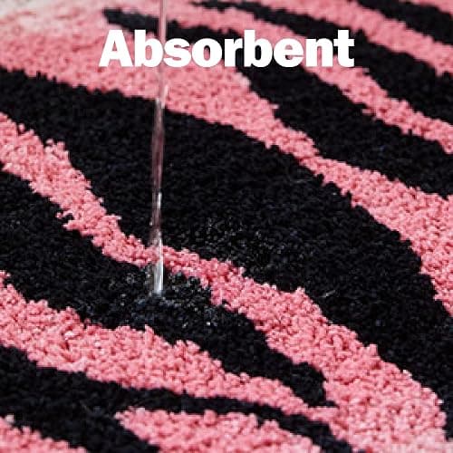 5x3.3 ft Tibetan Tiger Area Rug Tufted High Pile XLarge Indoor Machine Washable Carpet with Nonslip TPR Backing - Bedroom, Bathroom, Living & Dining Room Home Décor, Pink thumbnail 5