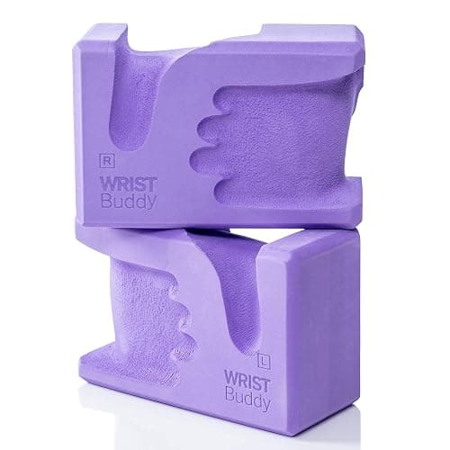 WRISTBuddy® Hand-Shaped Ergonomic Yoga Blocks for Optimal Wrist Support During Yoga, Pilates, Pushups, Planks, and Handstands - Patented Non Slip Blocks for Enhanced Stability and Comfort. - Image 1