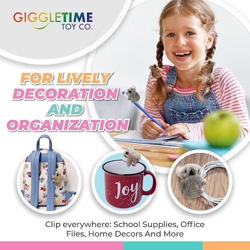 Giggle Time Koala Pencil Buddy (36) Pieces - Koala Stuffed Animal Pencil Toppers, Pencil Clip On, Koala Bear Prizes for Students, Kids’ Party Favor, Piñata Stuffer - 2 inches thumbnail 4