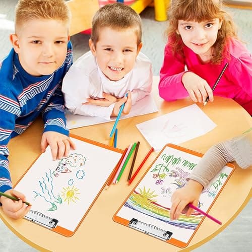 Plastic Clipboards, PANDRI 30 Pack Clear Colored Clipboards, Low Profile Clip Board 12.5 x 9 Inch Standard Letter Size, Office Supplies Classroom thumbnail 7