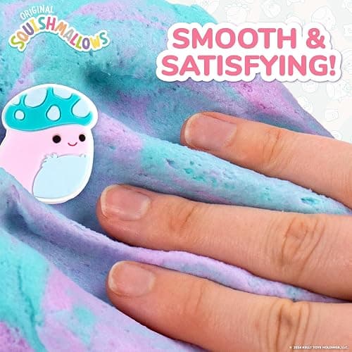 Original Squishmallows Pyle The Mushroom Premium Cloud Slime, Grape Scent, 8 oz. Jar Storage Container with Figurine Topper, Rubber Charm, Goodie Bags Stuffers, Kids Party Favors, Sensory Toys thumbnail 7