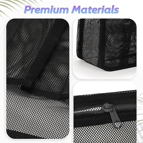 famichan Portable Mesh Shower Caddy, Gym Travel Camp Dorm Room Essentials for College Student Boy Girl, Bathroom Shower Bag - Black thumbnail 5