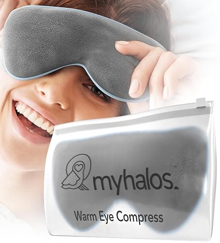 MyHalos® Heated Eye Mask for Dry Eyes - Steam Warm Compress for Eyes - Remove Styes, Chalazion Therapy Warming and Heating Pad Hot Compress - Moist Heat Mask for Blepharitis & MGD - FSA|HSA Eligible - Image 1