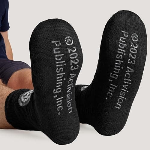 Call of Duty Slipper Socks for Men Teenagers - Soft and Warm Bed Socks with Non Slip Grip Pads One Size - Mens Gifts thumbnail 5